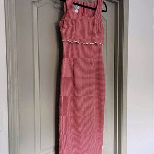❤️🍓 90s Vintage La Belle Red Gingham Picnic Dress – Made in USA – Size 7 🍓❤️